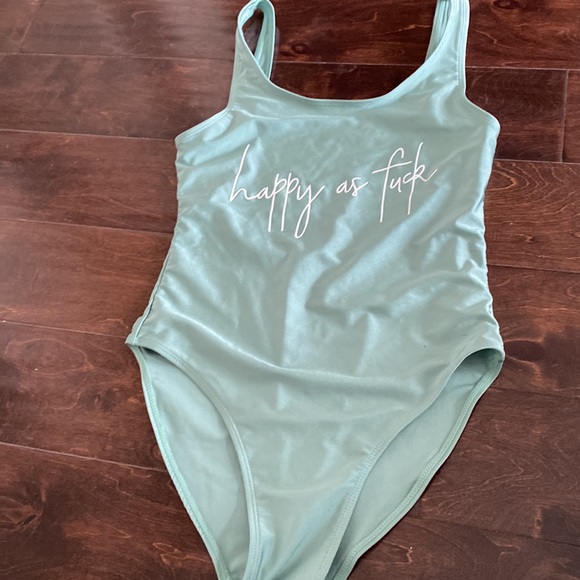 "Happy As F***"🩱 Swimsuit for sale! - Picture 3 of 6